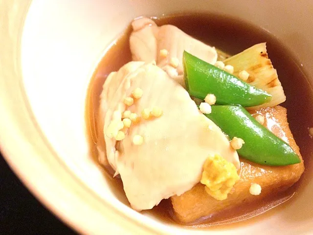 Chicken & gluten cake braised in dashi sauce|su ann chongさん