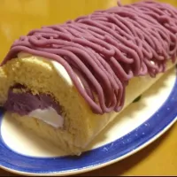 紫芋ロールケーキモンブラン