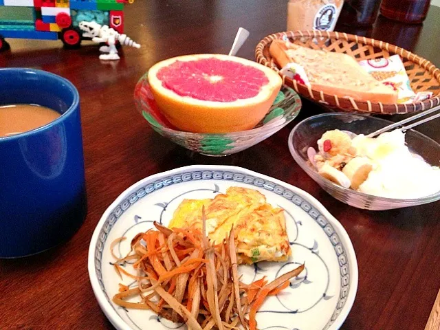 朝ごはん    たこ焼き風味の卵焼き|kannoさん