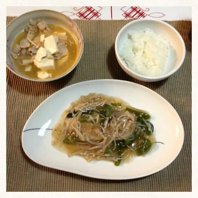 ぶりのあんかけ、豚キム豆腐|juMMMpCoさん