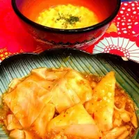 揚げ豆腐と湯葉のチリソース煮|F Miyaさん