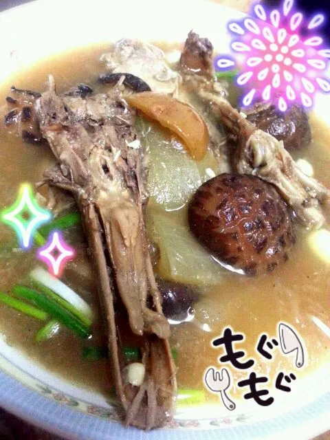 duck soup with bottle gourd, shiitake mushroom and preserved lime|hakubaraさん