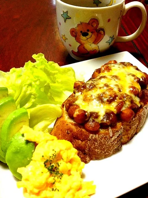 鶏とひよこ豆のカレー チーズ焼き|かっぴーさん