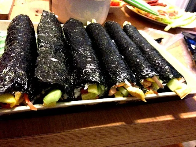 Snapdishの料理写真:Korean sushii|Vivian Zhouさん