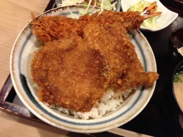 Snapdishの料理写真:ヒレカツ合盛り➕ご飯大盛り|Taka Suzukiさん