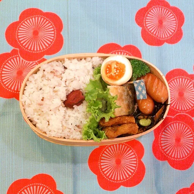 鯖ソテー＆トンカツ高カロリー弁当|マキータさん