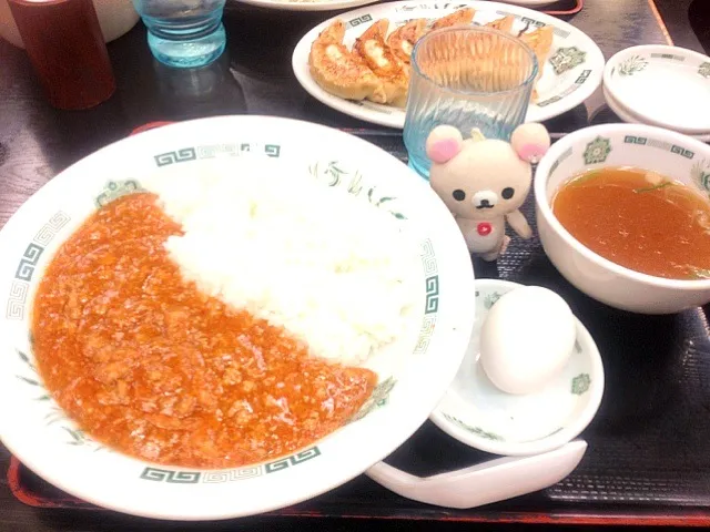 日高屋の旨辛丼と餃子|ちょこ。さん