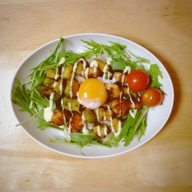 えびアボ照りコチュ丼|さたーすさん