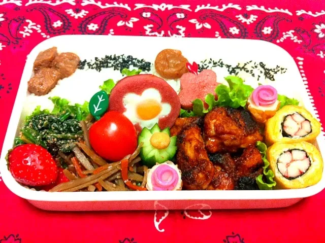 Snapdishの料理写真:今日の息子のお弁当2012/11/22|ミホさん