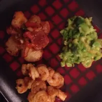 Curry lemon shrimp with rosemary potatoes and broccoli & cheese|claudia lopezさん