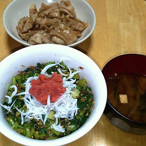 明太子とシラスの丼|茶々吉さん