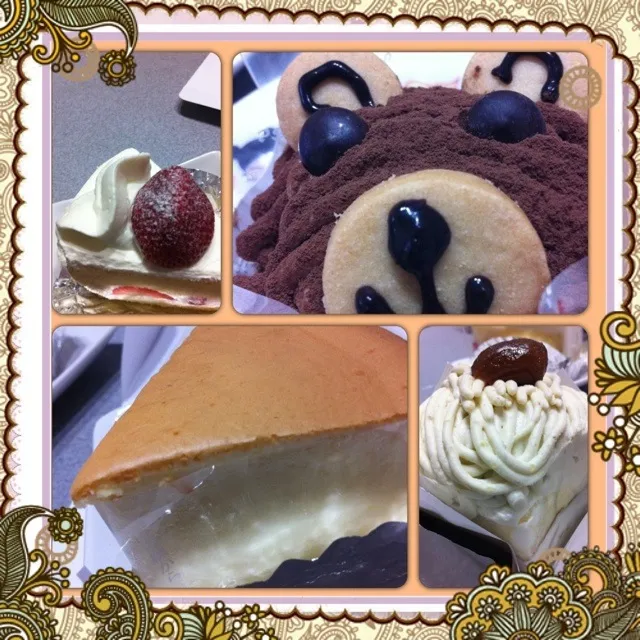 スフレチーズケーキ   和栗モンブラン    ｂｅａｒチョコケーキ|piccalinさん