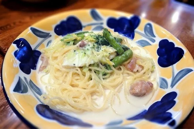 チキンとキャベツのクリームパスタ・Cream pasta with chicken and cabbage|Everyday eat a curry.さん