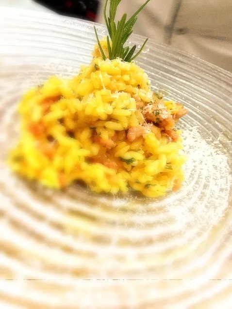 saffron risotto with sausage🌸🌺|Joiajoyさん