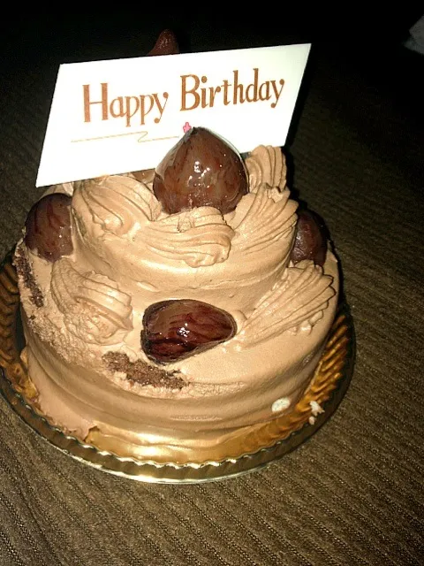 Birthday cake! Chocolate flavor!!!! <3|Mio Abeさん