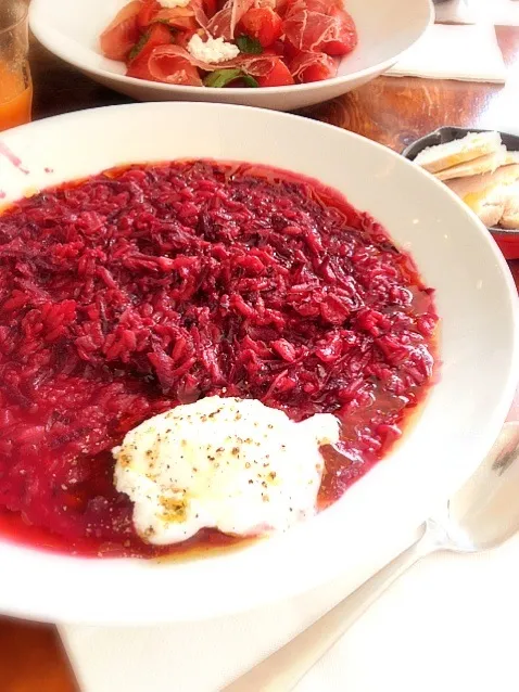 Beetroot risotto|口美庵女将 http://ameblo.jp/kuchimi2/さん