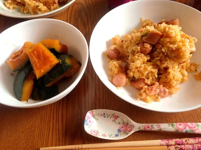 カボチャの煮物とキムチチャーハン|佐野 南さん