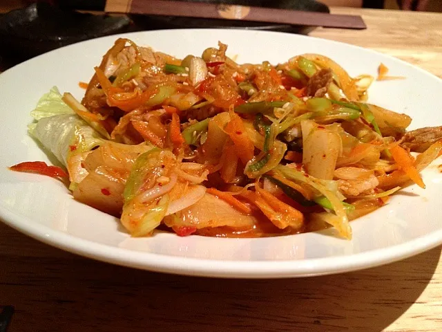 Kimchi Pork belly stir with vegetables|(=^x^=)さん