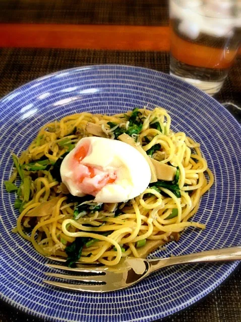 醤油麹味の和風パスタ（大根葉・しらす・エリンギ）|ringoさん