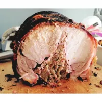 Snapdishの料理写真:Bacon and sage stuffed roast pork|Vivien Teoさん