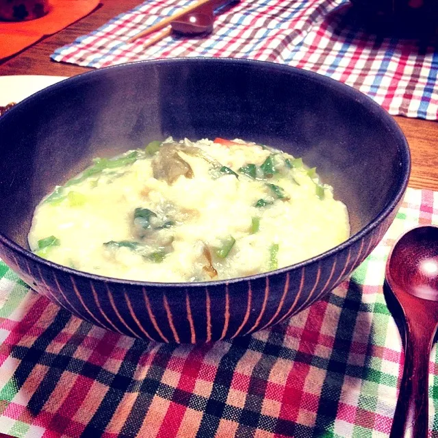 【今夜のウチご飯】連休最終日の夜は，胃にやさしく。おじや，小野さんとこの鯖ミリン。|takuya KAWANOさん