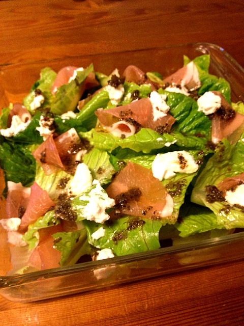 生ハムとリコッタチーズ ロメインレタスサラダアンチョビオリーブドレッシング 마도카 Snapdish スナップディッシュ Id Vc5zoa