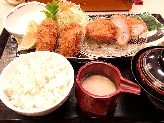 カキフライ＆ヒレカツ定食|加奈子さん