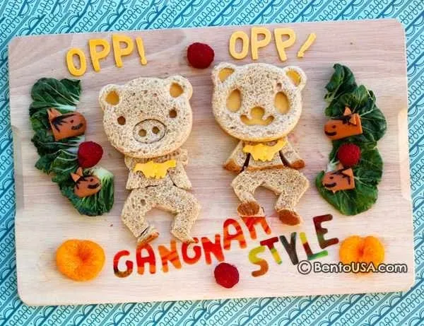 Snapdishの料理写真:Panda Pig Gangnam Sandwich|bentoUSA.comさん