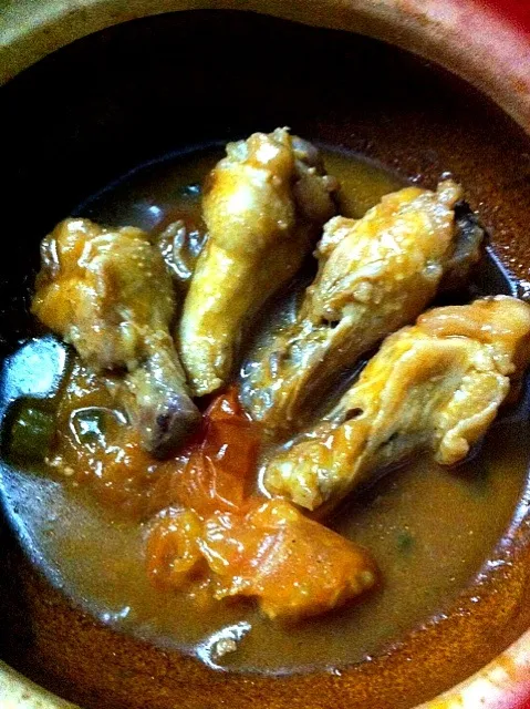 Spicy prawn paste chicken wing in claypot|louiseさん