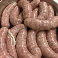 Snapdishの料理写真:Fresh wild boar sausages|van de boerさん