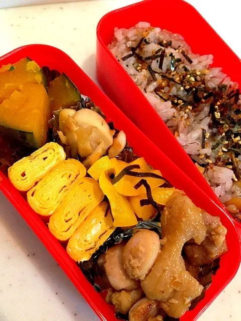 本日のお弁当。ミドリがない！|まりもさん