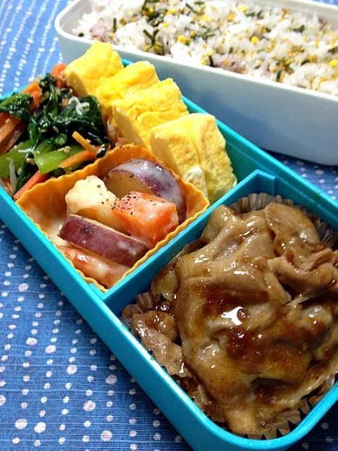 ひらひら豚のしょうが焼き弁当|ぴよさん