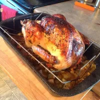 Snapdishの料理写真:Brined Herb-Crusted Turkey with Apple Cider Gravy|Sujhey Beisserさん