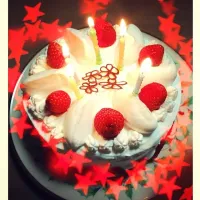 Snapdishの料理写真:happy birthdayケーキ|たかはしさん