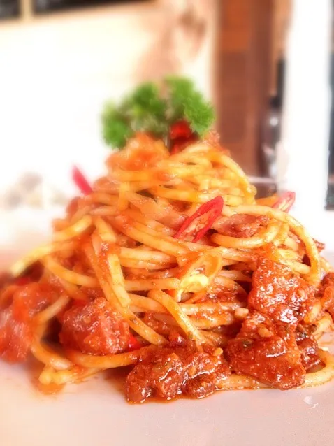 spaghetti all' amatriciana|Joiajoyさん