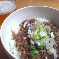 ひき肉あんかけ丼|まきさん