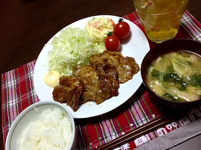 今日の夜ごはん！ 生姜焼き(^^)♡|髙橋舞さん