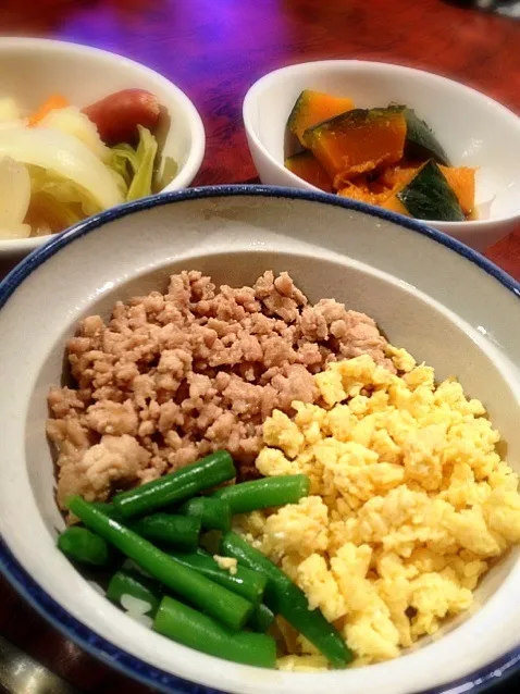 ＊三色丼＊カボチャの煮付け＊ポトフ|ひなさん