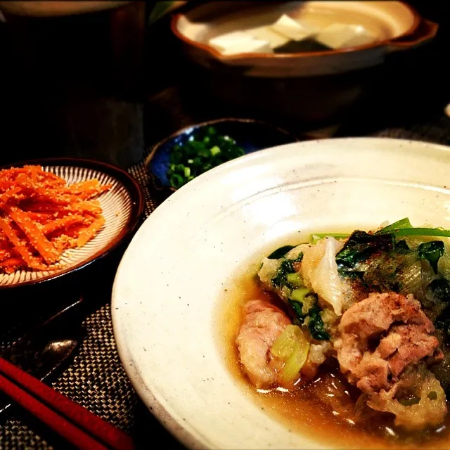 鶏肉のみぞれ煮、人参明太子炒め|nanakoさん