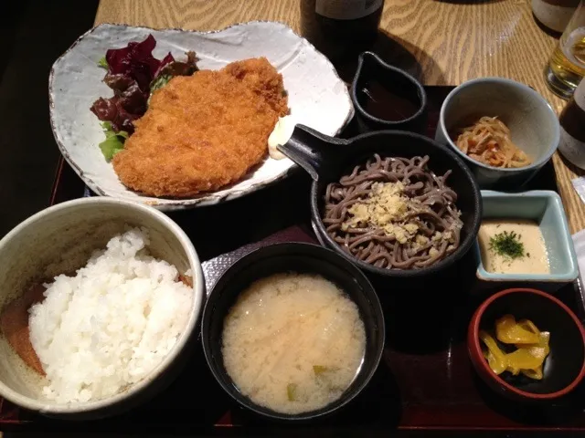 そば＆チキンカツ定食|がこさん