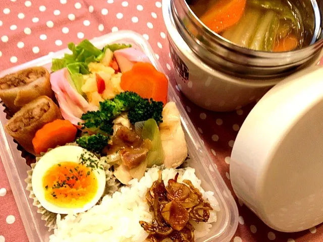 今日のお弁当 熱々白菜スープ付き🌟|メイスイさん