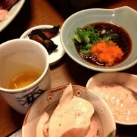 Snapdishの料理写真:ヒレ酒とたっぷりの肝〜♪|くみさん