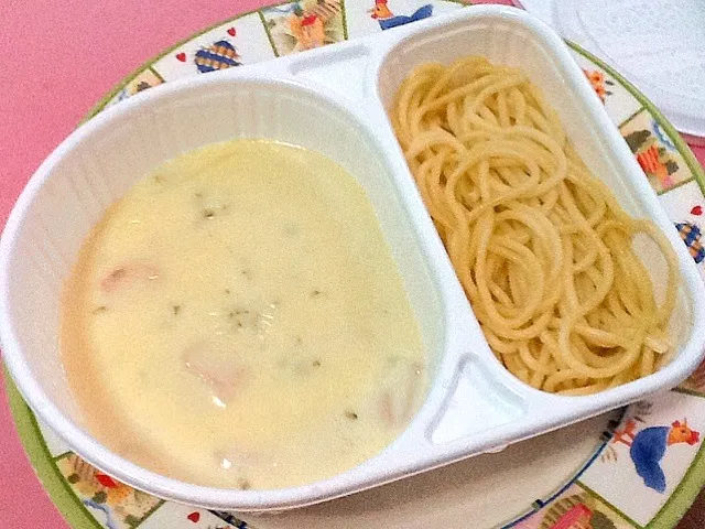 Spaghetti Carbonara with Ham|Little Tomatoさん