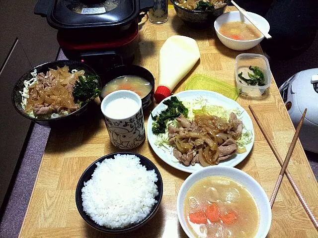 生姜焼きとクリームスープ|ラフトさん