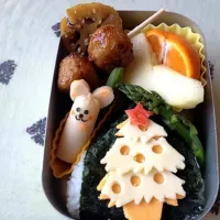 娘さんの幼稚園弁当🎄