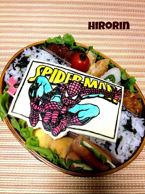 Snapdishの料理写真:スパイダーマン弁当|ひろりんさん