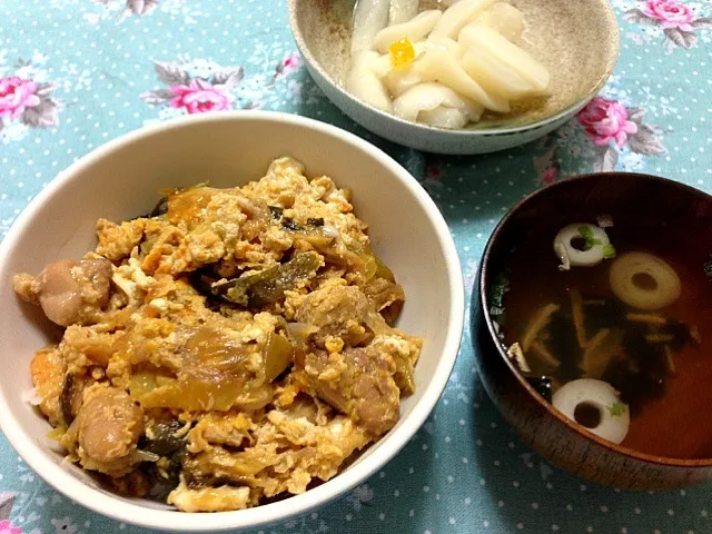 Snapdishの料理写真:親子丼と松茸のお吸い物|あゆみさん