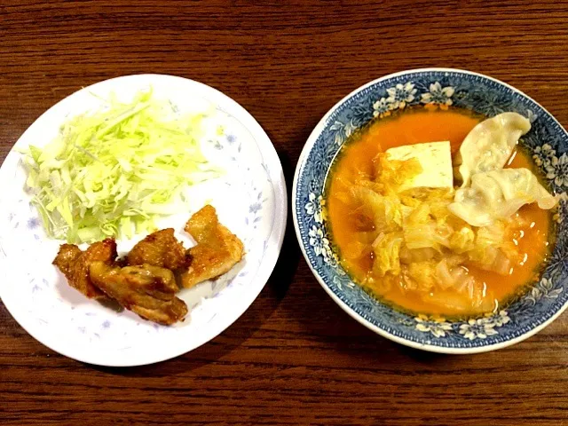 鳥の照り焼き、キムチスープ|AYAKAさん