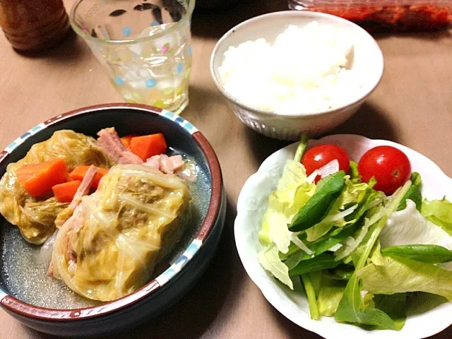 夜ご飯 ロールキャベツ|たかはしさん