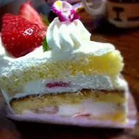 Snapdishの料理写真:ショートケーキ(っ´ω`c)今日は誕生日♪|豆さんさん